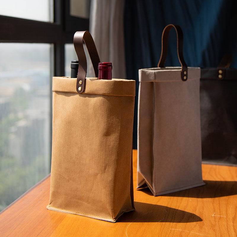 Kraft Wine Gift Bag With Handles
